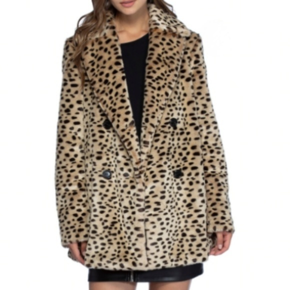 Avec Les Filles Leopard Oversize Car Coat NEW - Picture 2 of 8